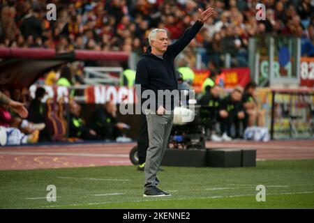 Rom, Italien. 13.. November 2022. Jose Mourinho (Roma) während des Serie A-Spiels zwischen AS Roma und FC Turin im Stadio Olimpico am 13 2022. November in Rom, Italien. (Bild: © Giuseppe Fama/Pacific Press via ZUMA Press Wire) Stockfoto