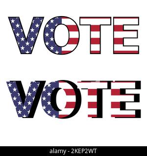 Vektorgrafik für Abstimmungen. US-Wahlen. Zwischenwahlen. Bannerdesign. Flyer-Design. Posterdesign. Nationale Veranstaltung. Vektor. Abbildung Stock Vektor