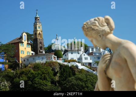 Portmeirion, Touristenort in Gwynedd, Nordwales. Stockfoto