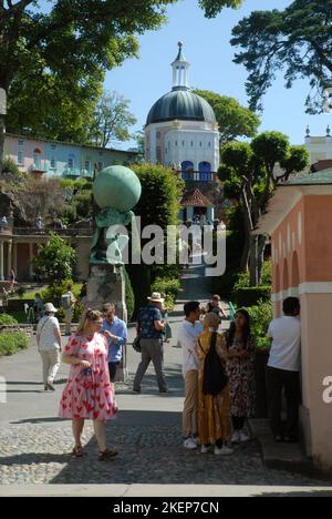 Portmeirion, Touristenort in Gwynedd, Nordwales. Stockfoto