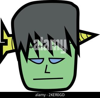 Ein bearbeitbares Frankenstein-Symbol Stock Vektor
