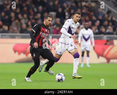 Mailand, Italien. 13.. November 2022. Mailand 13. November 2023 Stadio G Meazza Campionato Serie A Tim 2022/23 AC Mailand - AC Fiorentina Nella foto : Ismael Bennacer Foto Antonio Saia Credit: Christian Santi/Alamy Live News Credit: Christian Santi/Alamy Live News Stockfoto