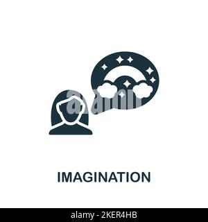 Imagination-Symbol. Monochrom Simple Life Skills Symbol für Vorlagen, Webdesign und Infografiken Stock Vektor