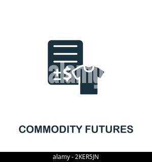 Symbol „Commodity Futures“. Monochromes Symbol für einfache Investitionen für Vorlagen, Webdesign und Infografiken Stock Vektor