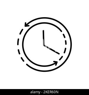 Symbol „Ablauf der Zeit“. Uhrzeitsymbol Vektorgrafik Stock Vektor