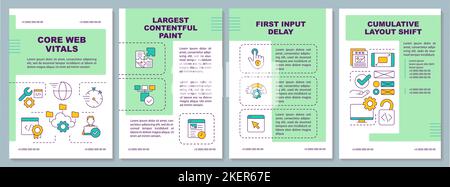 Vorlage für die zentrale Web-Vitalparameter-Broschüre Stock Vektor