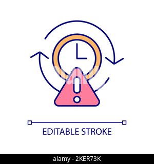 RGB-Farbsymbol für Überlastgefahr Stock Vektor