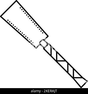 japanische Hand Säge Linie Symbol Vektor-Illustration Stock Vektor