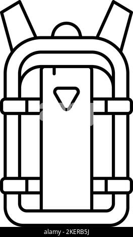 Rucksack Motorrad Accessoire Linie Symbol Vektor Illustration Stock Vektor