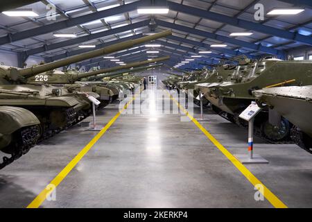 Kubinka, Region Moskau, Russland - 13. November 2022: Museum der Panzer und gepanzerten Fahrzeuge im Patriot Park Stockfoto