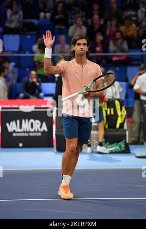 ATP-Finale der nächsten Generation - 08–12/11/2022 - Mailand - Italien; Musetti Lorenzo (ita) im Kampf gegen Tseng Chun-Hsin (TPE) Stockfoto