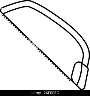 Bogenschnitt Säge Linie Symbol Vektorgrafik Stock Vektor