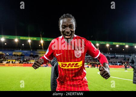 Farum, Dänemark. 13.. November 2022. Mohamed Diomande vom FC Nordsjaelland gesehen nach dem Superliga-Spiel 3F zwischen dem FC Nordsjaelland und Aalborg Boldklub rechts zum Dream Park in Farum. (Foto: Gonzales Photo/Alamy Live News Stockfoto