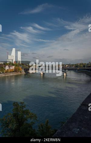 Roche Towers One and Two in Basel, Schweiz Stockfoto