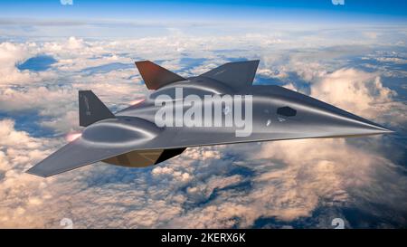 Hypersonic 'Darkstar' Jet von 'Top Gun: Maverick Stockfoto