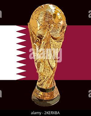 Die FIFA Fußball-Weltmeisterschaft 2022 in Katar. Fußball-Meisterschaft. Doha Stockfoto