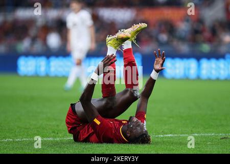 Tammy Abraham von Roma reagiert während des Fußballspiels der italienischen Meisterschaft Serie A zwischen AS Roma und dem FC Turin am 13. November 2022 im Stadio Olimpico in Rom, Italien - Foto Federico Proietti / DPPI Stockfoto