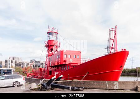 Lightship 95 Aufnahmestudio am trinity Booy Wharf, Tower Weiler Stockfoto