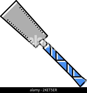 japanische Handsäge Farbe Symbol Vektor Illustration Stock Vektor