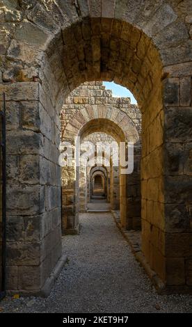 Die Ruinen der antiken Stadt Pergamon in Bergama, Izmir, Türkei Stockfoto