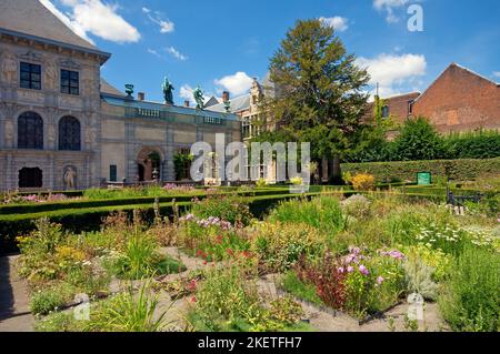 Gärten von Rubenshuis, Rubens House-Museum, Antwerpen (Flandern), Belgien Stockfoto