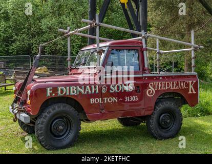 Land Rover Modell 88; Registrierung THP36R; registriert 1977 Stockfoto