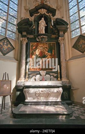 Grab von Peter Paul Rubens (1577-1640) in der Kirche Saint James, Antwerpen (Flandern), Belgien Stockfoto