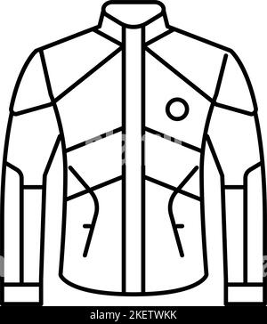 Jacke Motorrad Linie Symbol Vektor Illustration Stock Vektor