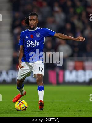 Evertons Alex Iwobi in Aktion während des Premier League-Spiels im Vitality Stadium, Bournemouth. Bilddatum: Samstag, 12. November 2022. Stockfoto