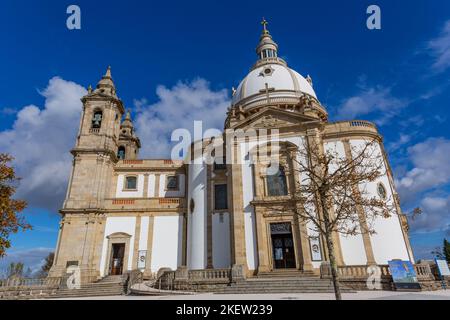 Braga, Portugal - 1. November 2022: Heiligtum unserer Lieben Frau von Sameiro ist ein Marienheiligtum in Braga, Portugal. Stockfoto