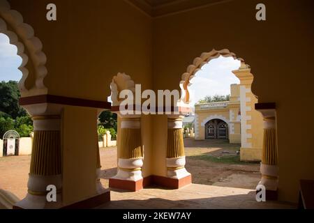 Bastar Palace ist eine der wichtigsten Kulturerbe-Stätten in Jagdalpur. Stockfoto