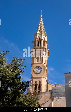 Manacor, Palma de Mallorca - Spanien - 19. September 2022. Pfarrei unserer Lieben Frau von Schmerzen, Es ist ein Tempel der katholischen Anbetung Stockfoto