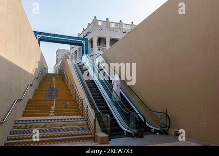 Bauarchitektur der Innenstadt von Mushrib Stockfoto