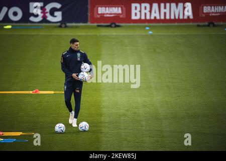 TURIM, TU - 14.11.2022: TRAINING DER BRASILIANISCHEN NATIONALMANNSCHAFT IN der brasilianischen Nationalmannschaft während der ersten Trainingseinheit im CT von Juventus in Turin, Italien (Foto: Luca Castro/Fotoarena) Stockfoto