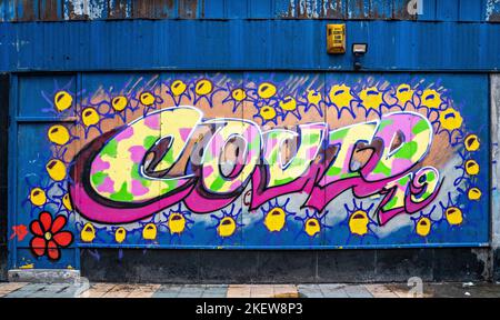 Covid-19 Graffiti Stockfoto