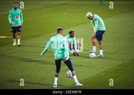 TURIM, TU - 14.11.2022: TRAINING DER BRASILIANISCHEN NATIONALMANNSCHAFT IN der brasilianischen Nationalmannschaft während der ersten Trainingseinheit im CT von Juventus in Turin, Italien (Foto: Luca Castro/Fotoarena) Stockfoto