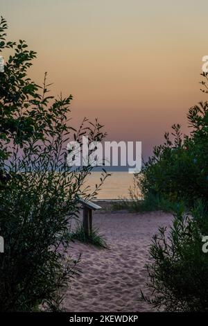 Sommer in Parnu Steinsteg Estland Stockfoto
