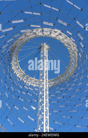 Der Austragungsort der Weltausstellung 1974, Spokane, Washington, ist die kleinste Stadt, in der die Weltausstellung jemals stattfindet. Stockfoto