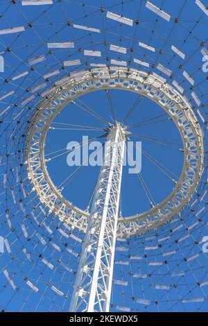 Der Austragungsort der Weltausstellung 1974, Spokane, Washington, ist die kleinste Stadt, in der die Weltausstellung jemals stattfindet. Stockfoto