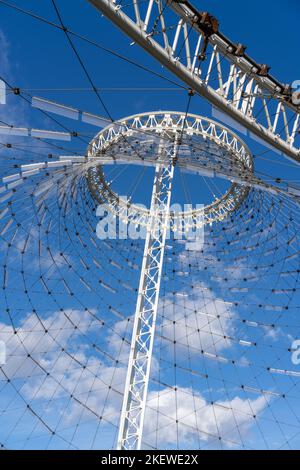 Der Austragungsort der Weltausstellung 1974, Spokane, Washington, ist die kleinste Stadt, in der die Weltausstellung jemals stattfindet. Stockfoto