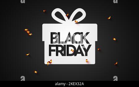 Schwarzes Freitagsbanner. Vorlage für Promotion, Werbung, Online-Werbung, Social Media und Modewerbung. Vektorgrafik. Stock Vektor