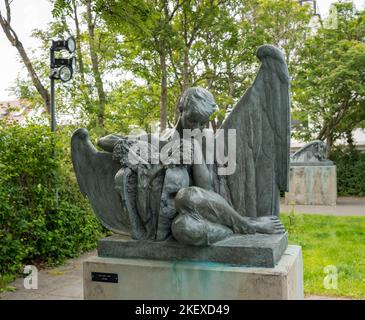 Reykjavik, Island - 4. Juli 2022 Blick auf die Skulptur VOR, das ist der Frühling, von Einar Jónsson ist einer der größten isländischen Bildhauer. Befindet sich in Stockfoto