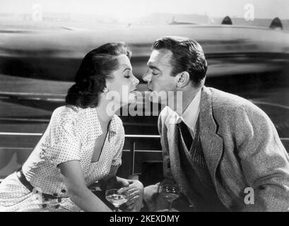 Jane Greer, Dennis O'Keefe, am Set des Films „The Company She Keefe“, RKO Radio Picters, 1951 Stockfoto