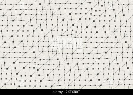 Nahtloses Muster schönen Stoff Hintergrund. Wiederholende geometrische Kacheln mit gepunkteter Vektorstruktur, Illustration. Stock Vektor