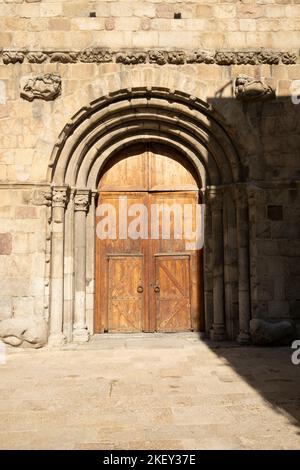 Kathedrale von La Seu d'Urgell. Katalanische romanische Architektur. 12. Cent. La Seu d’Urgell. Alt Urgell. Lleida. Katalonien. Spanien Stockfoto