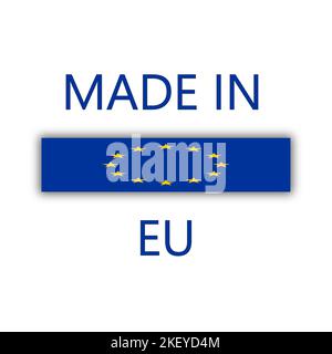 Hergestellt in EU-Vektorgrafik. Europäische Union Stock Vektor