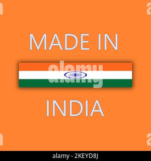 Hergestellt in Indien Vektorgrafik. Stock Vektor