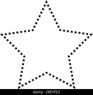Sternform gepunktetes Symbolvektorsymbol für kreatives Grafikdesign ui-Element in einer Piktogramm-Illustration Stock Vektor
