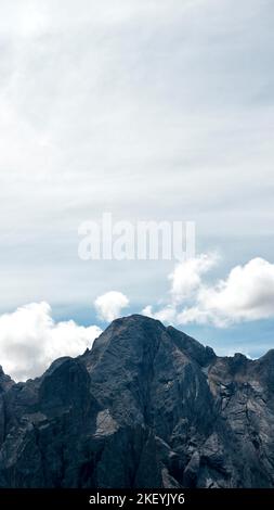 Rückansicht des marmolada Gletschers, Penais Gipfel Stockfoto