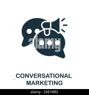 Gesprächssymbol. Monochrom Simple Marketing Strategy Icon für Vorlagen, Webdesign und Infografiken Stock Vektor